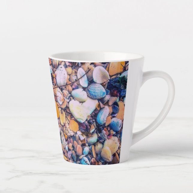 Sea Shells and Pebbles Latte Mug (Right)