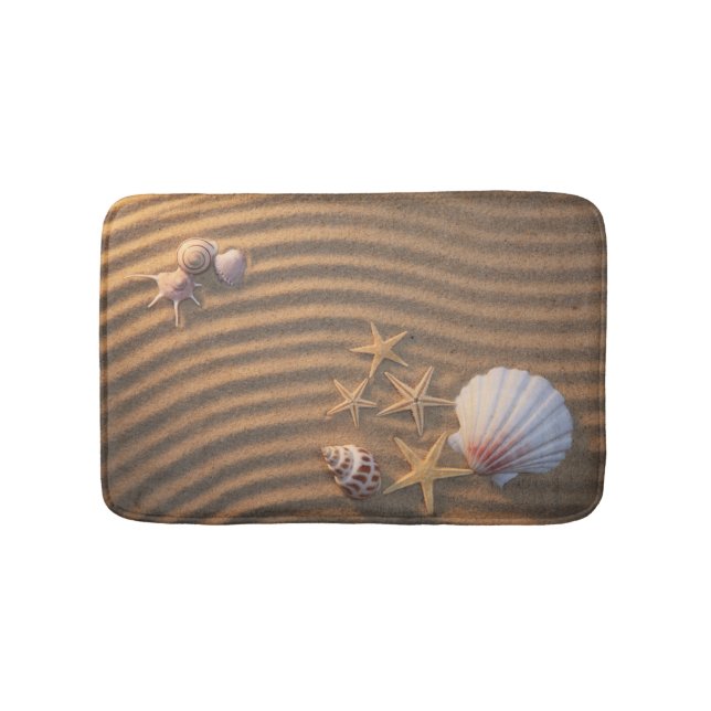 Sea Shells And Starfish Bath Mat (Front)