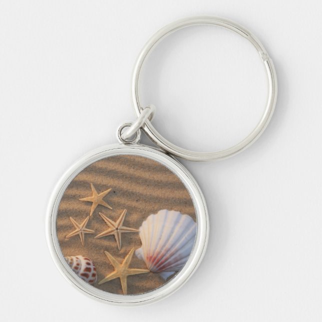 Sea Shells And Starfish Key Ring (Front)