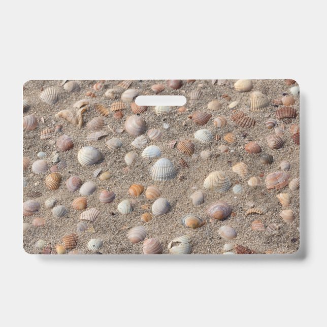 Sea shells at the beach ID badge (Front)