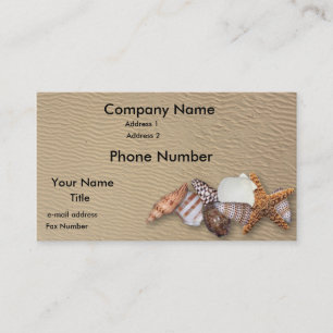 Sea shells business card