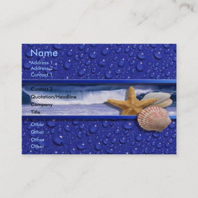Sea Shells Business Card (Front)