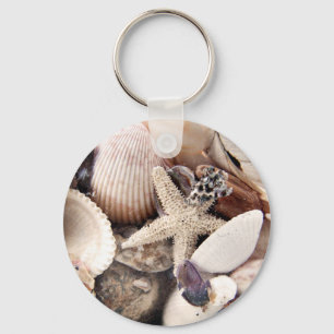 Sea Shells by the Shore Key Ring