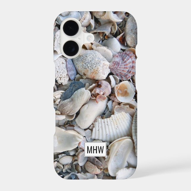 Sea Shells custom monogram phone cases (Back)
