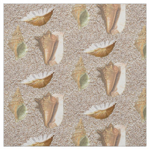 Sea Shells In Sand Fabric