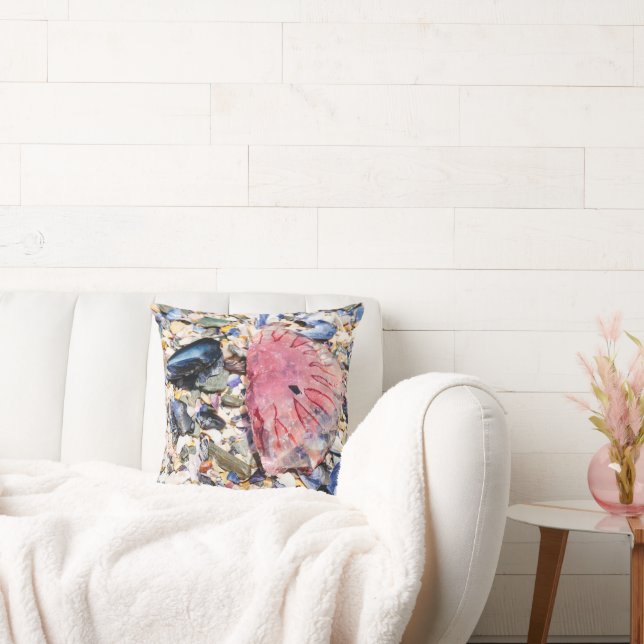Sea Shells Jellyfish Ocean Beach View Cushion (Couch)