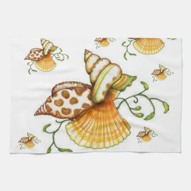 sea shells kitchen hand towels (Horizontal)