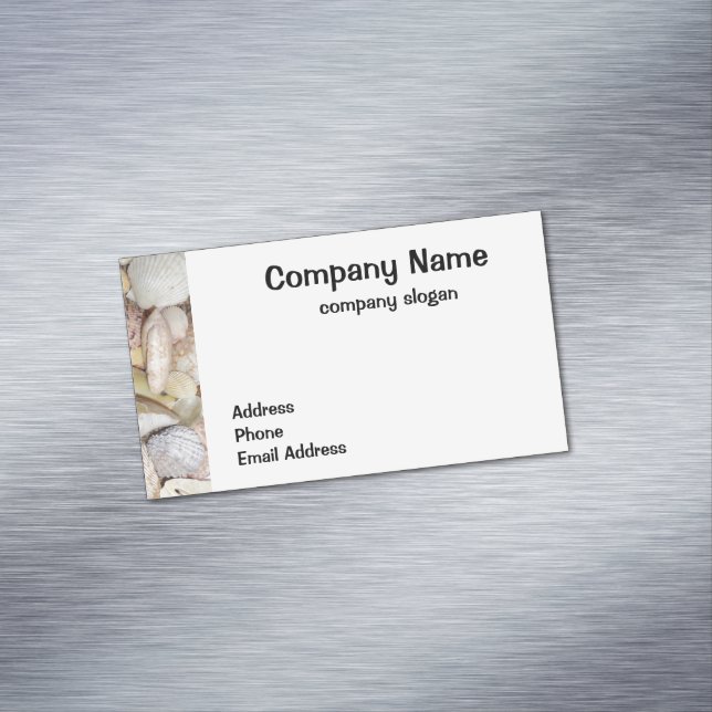 Sea Shells Magnetic Business Card (In Situ)
