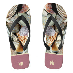 Sea Shells Monogrammed Thongs