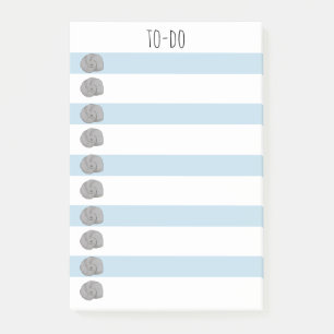 Sea Shells Nautical Blue and White To-do List Post-it Notes