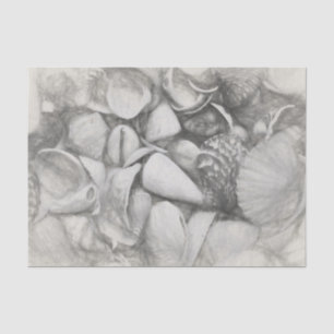 Sea Shells Ocean Beach Vintage Antique Decoupage Tissue Paper