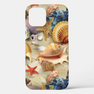Sea shells on beach iPhone 12 pro case