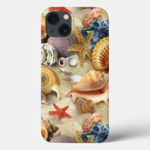 Sea shells on beach iPhone 13 case