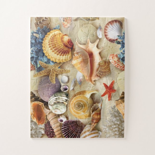 Sea shells on beach jigsaw puzzle (Vertical)