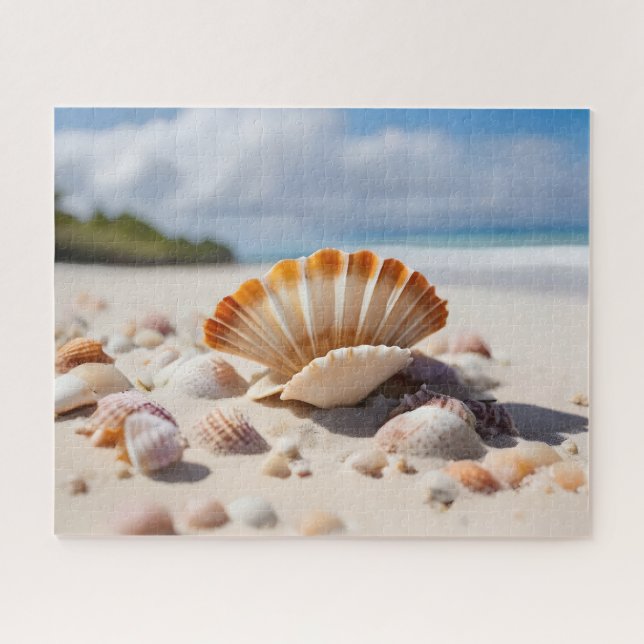 Sea shells on the beach jigsaw puzzle (Horizontal)