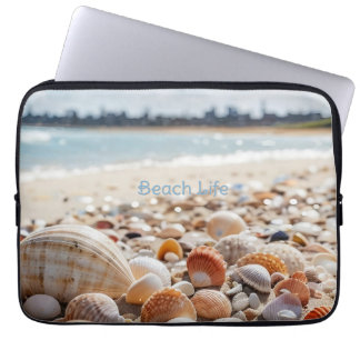 Sea Shells on the Beach Laptop Sleeve