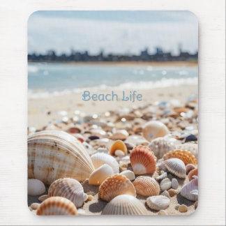 Sea Shells on the Beach Mouse Pad