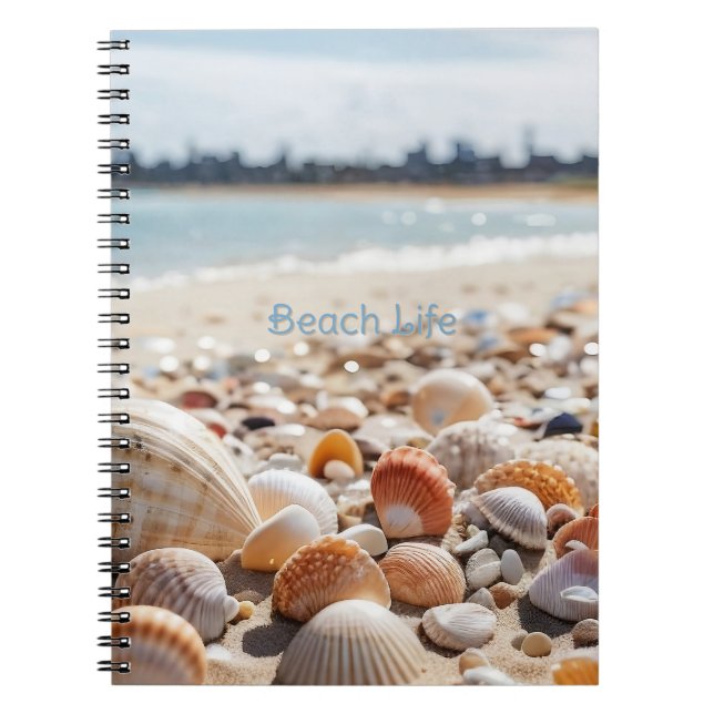 Sea Shells on the Beach Notebook (Front)