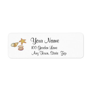 Sea Shells Return Address Label