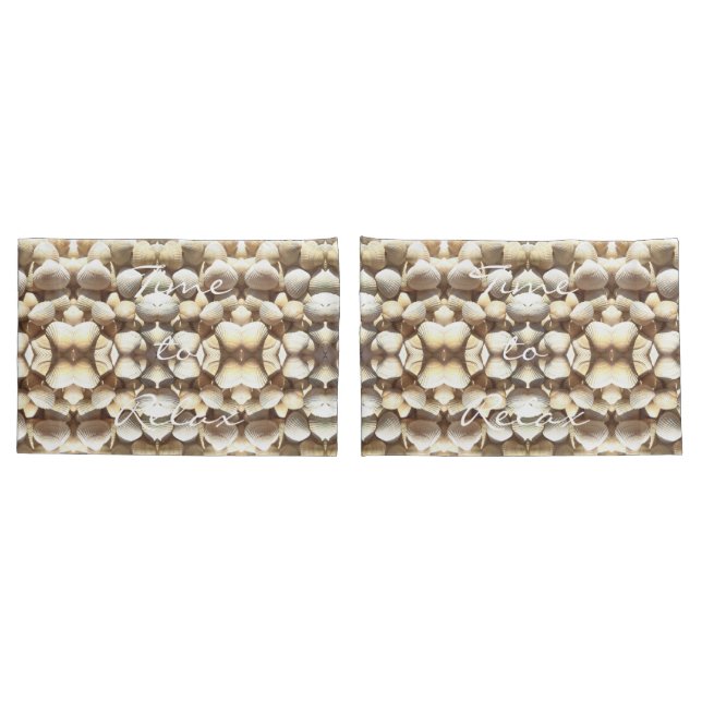 Sea Shells Romantic Beach Summer Theme Pillowcase (Back-Set)