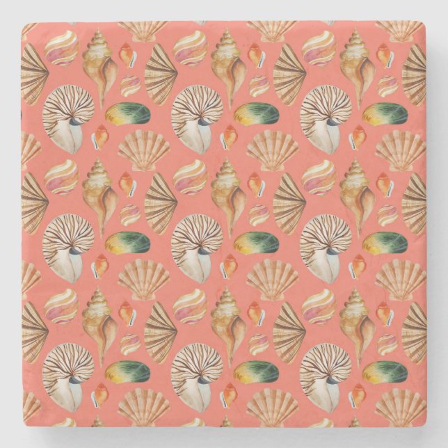 SEA SHELLS STONE COASTER (Front)