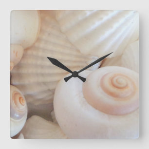 Sea Shells, Summer Beach Exotic Tropical Clock