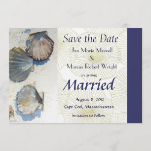 Sea Shells Wedding Save the Date Card