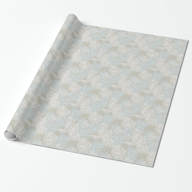 Sea Shells Wrapping Paper (Unrolled)