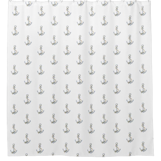Sea Ship Boat Anchor Shower Curtain (Front)