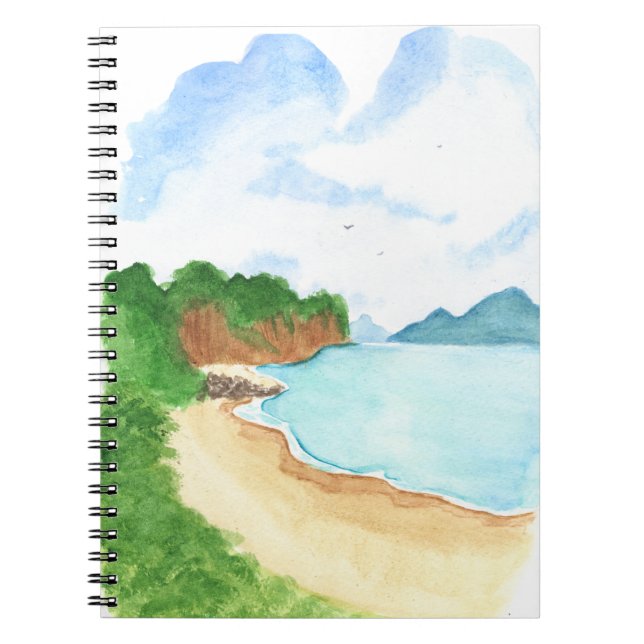 Sea Shore Beach  Notebook (Front)