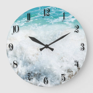 Sea shore large clock