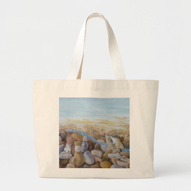 Sea Shore Large Tote Bag (Front)