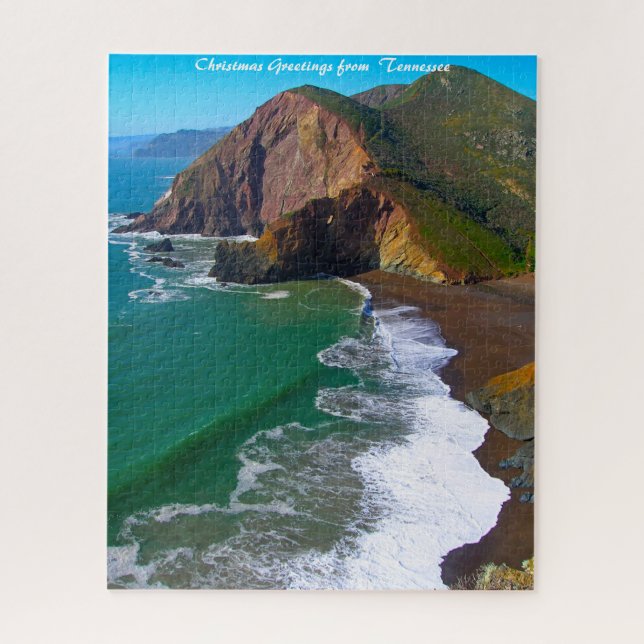 Sea Shore Tennessee. Christmas Greetings Jigsaw Puzzle (Vertical)