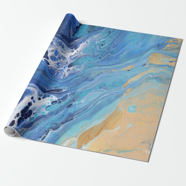 Sea Shore Wrapping Paper (Unrolled)
