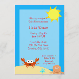 Sea Side Baby Shower Invitation