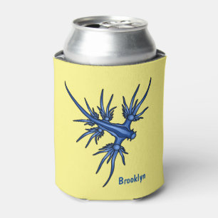 Sea slug blue dragon illustration can cooler