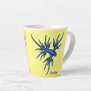 Sea slug blue dragon illustration latte mug