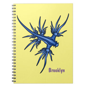 Sea slug blue dragon illustration notebook