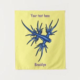 Sea slug blue dragon illustration tapestry