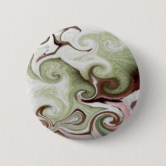 Sea Sponges Shells Seafoam Green Pink White Balls 6 Cm Round Badge