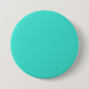 Sea Spray Aqua Blue Solid Trend Colour Background 7.5 Cm Round Badge