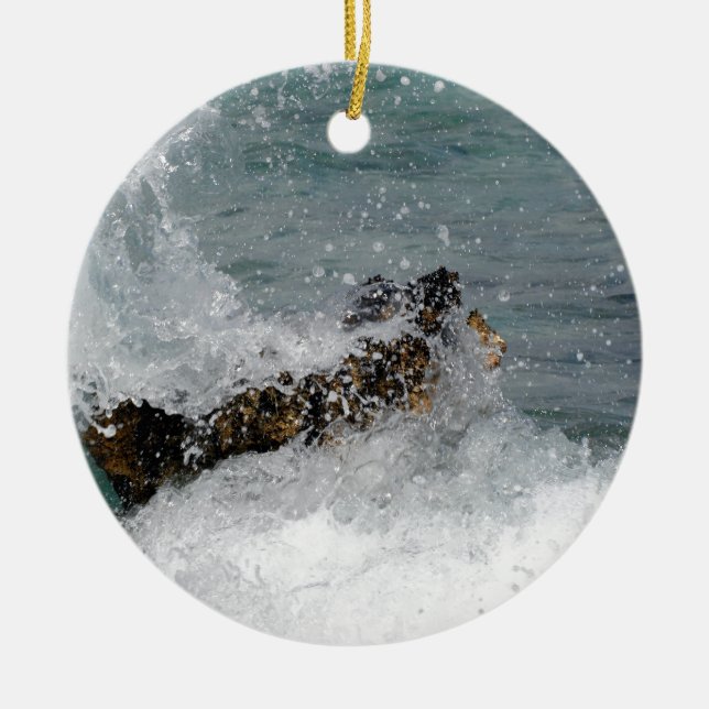 Sea Spray Ceramic Ornament (Front)