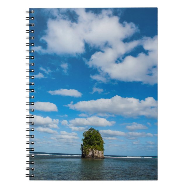 Sea Stack Surrounded By Ocean Notebook (Front)