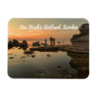 Sea Stacks Gotland Sweden stylised
