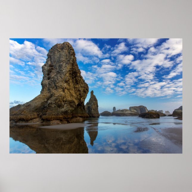 Sea Stacks on Bandon Beach in Bandon, Oregon 1 Poster (Front)