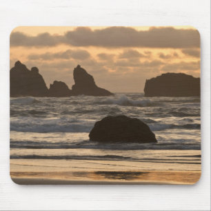 Sea stacks on the beach at Bandon, Oregon Mouse Pad