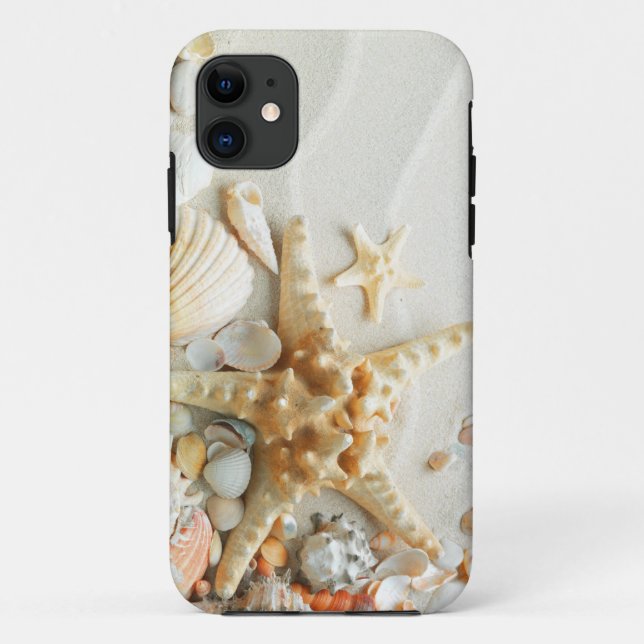 Sea star and seashell on the beach iphone 5 case (Back)