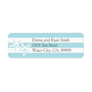 Sea starfish return address label