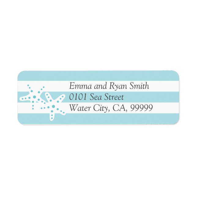 Sea starfish return address label (Front)