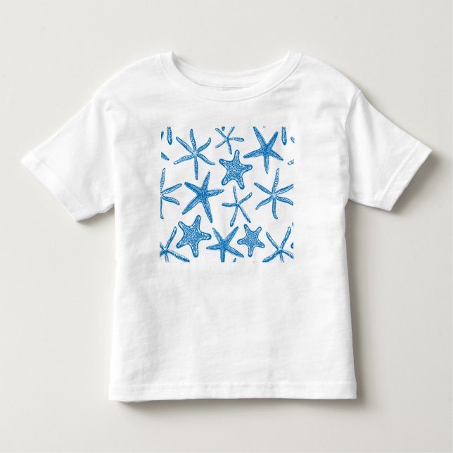 Sea stars in blue toddler T-Shirt (Front)